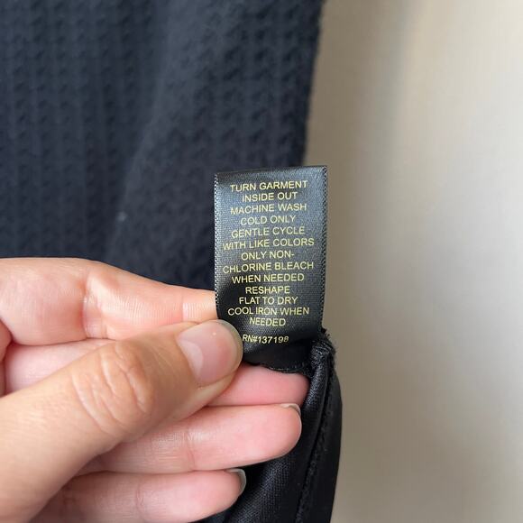 House of Harlow 1960 Black Knit Crochet Fringe Hem Midi Dress - Picture 7 of 7